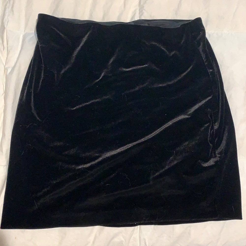 Express Velvet Mini Bodycon Skirt